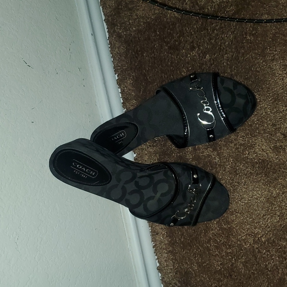 Coach Carissa platform wedge sandals